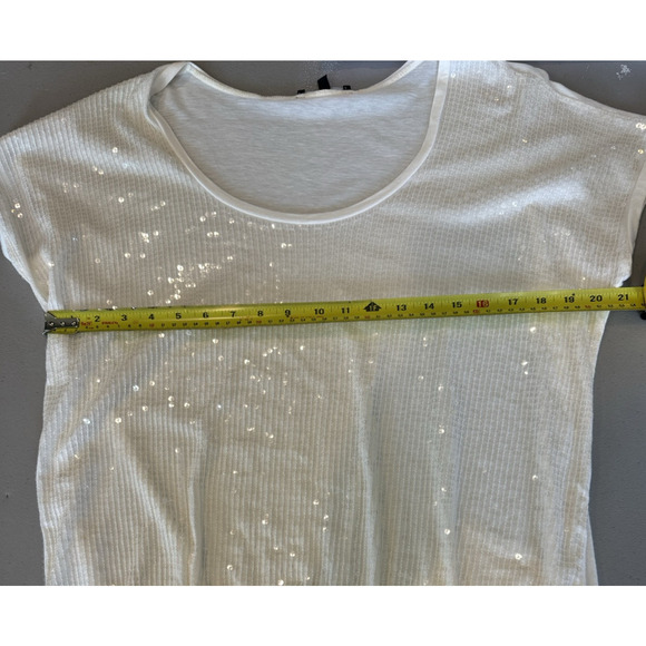 Express Womens Sequin Cocktail Blouse Size M Bling Office Siren Mob Wife Feminin - Picture 13 of 13